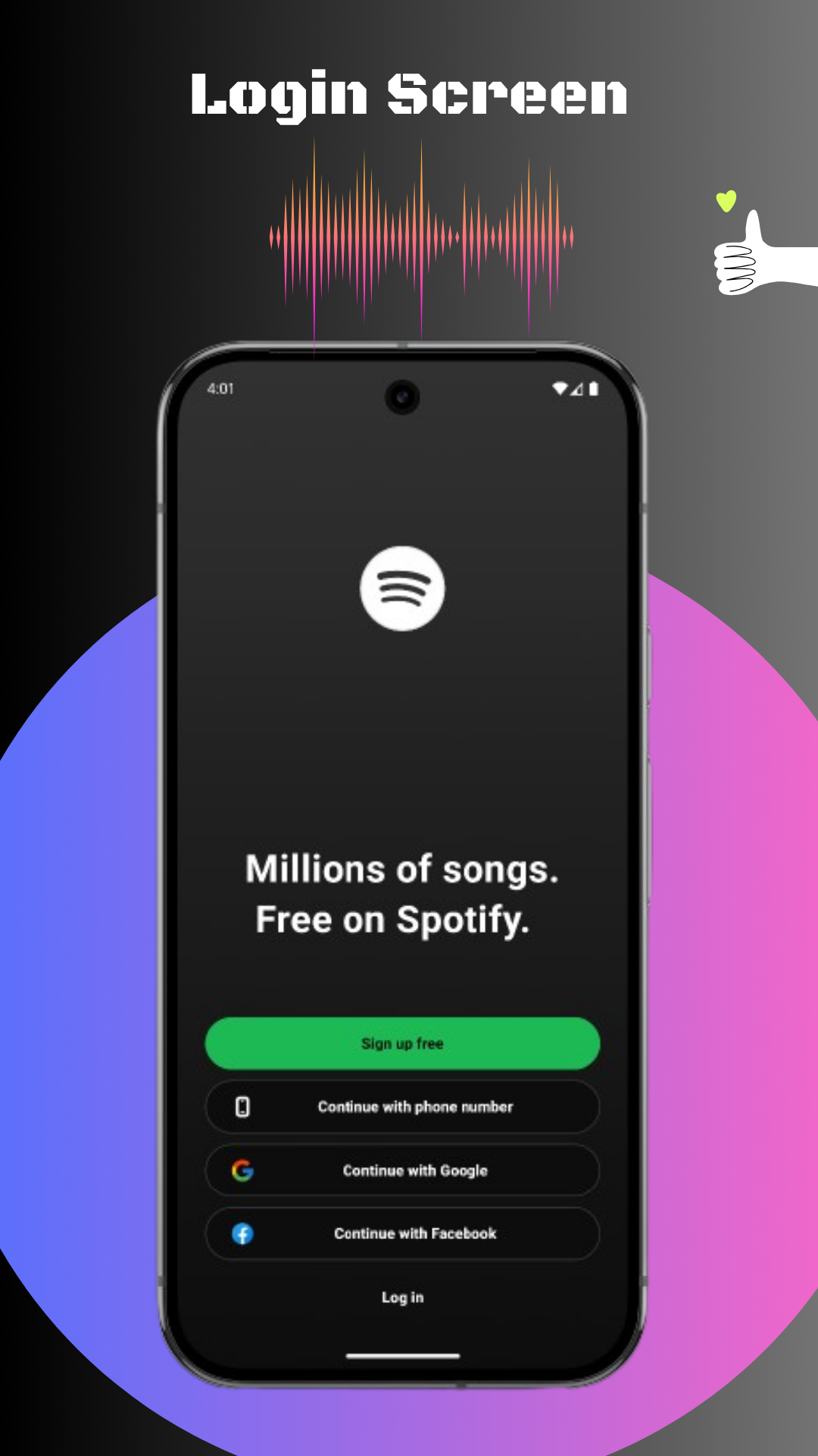 MusicStream Home Screen